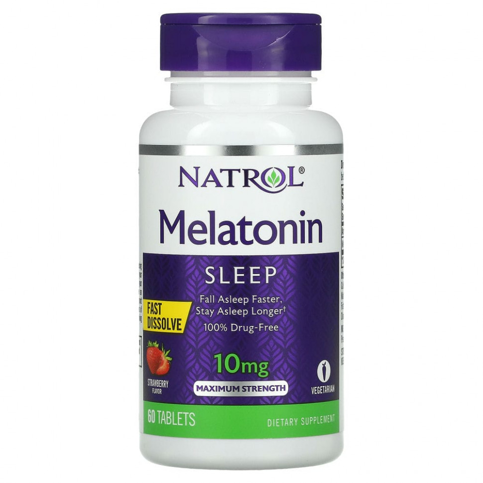 ���� ������ (Iherb) Natrol, ���������, �����������������, ������������ ������, ��������, 10 ��, 60 ��������, ������ �� 2110 ���