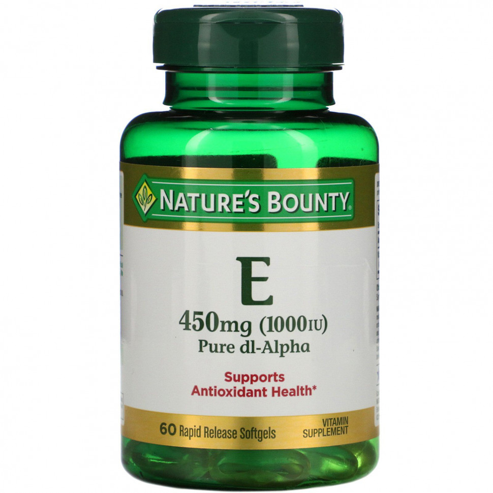   (Iherb) Nature's Bounty,  E,  Dl-, 450  (1000 ), 60        -     , -, 