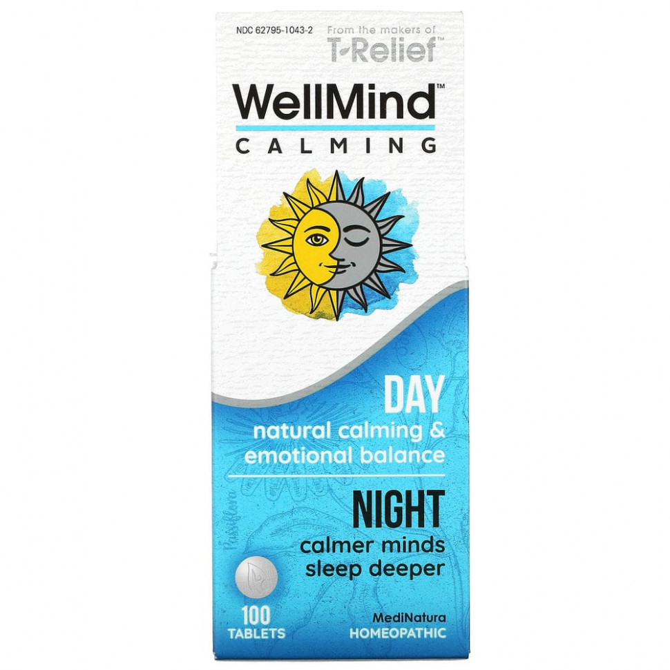   (Iherb) MediNatura, WellMind Calming Tablets,   , 100     -     , -, 