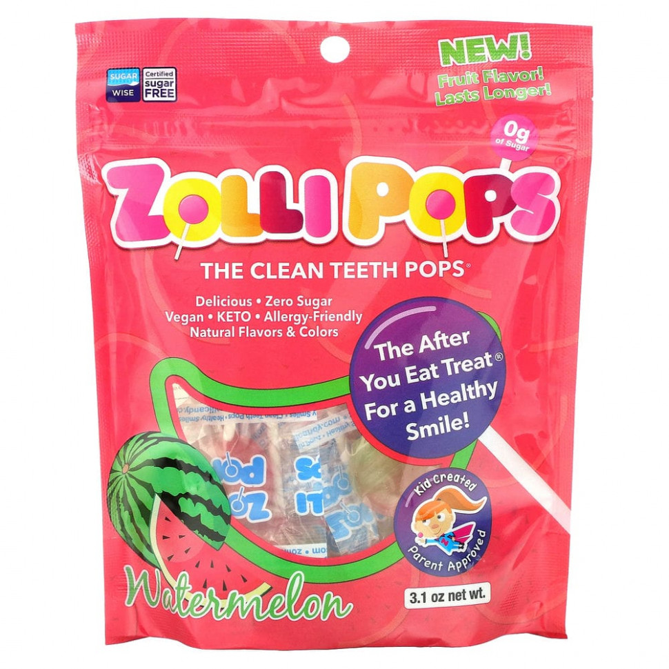   (Iherb) Zollipops, The Clean Teeth Pops, , 3,1     -     , -, 