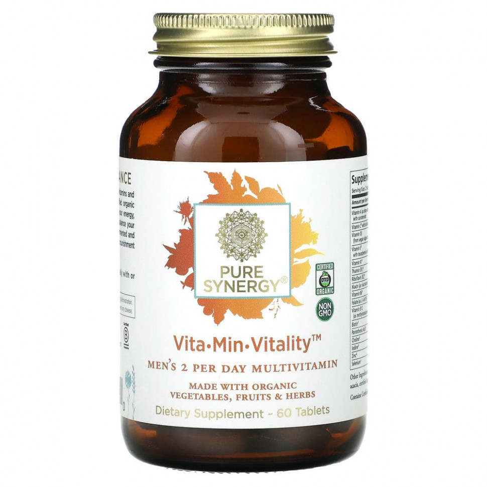 ���� ������ (Iherb) Pure Synergy, Vita-Min-Vitality ��� ������, 60 ��������, ������ �� 9590 ���