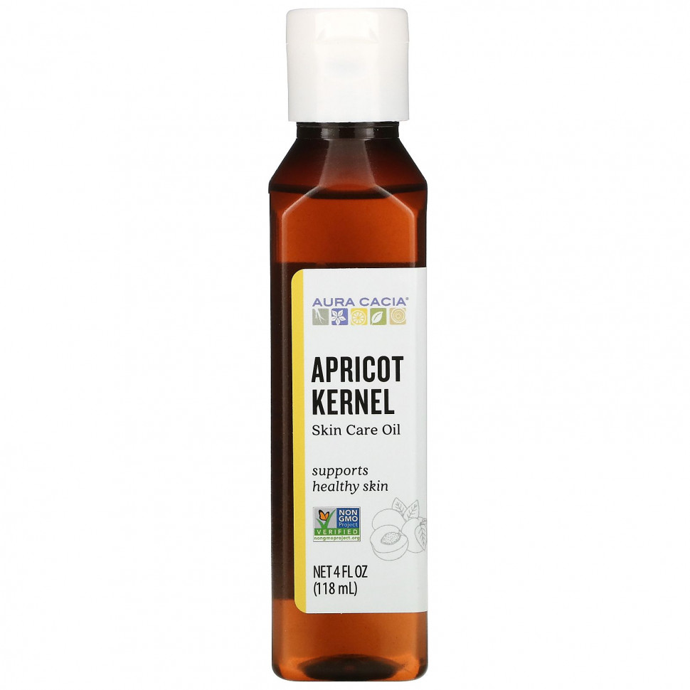   (Iherb) Aura Cacia, Skin Care Oil, Rejuvenating Apricot Kernel, 4 fl oz (118 ml)    -     , -, 