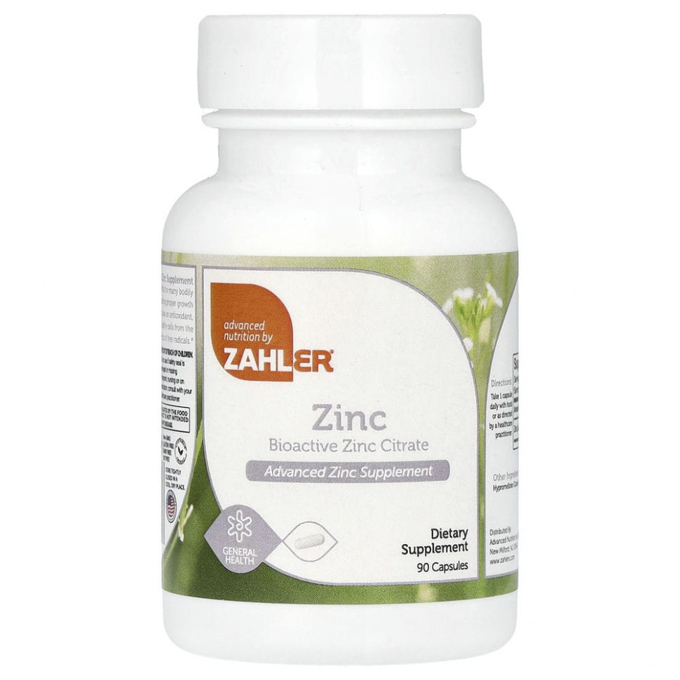 ���� ������ (Iherb) Zahler, Zinc, ����������� ������ �����, 90 ������, ������ �� 3160 ���