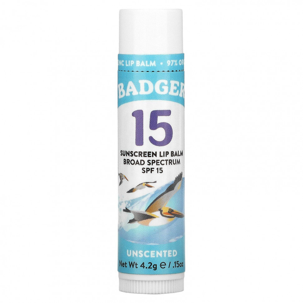 ���� ������ (Iherb) Badger Company, �������������� ������� ��� ���, SPF 15, ��� ������, 4,2 � (0,15 �����), ������ �� 730 ���