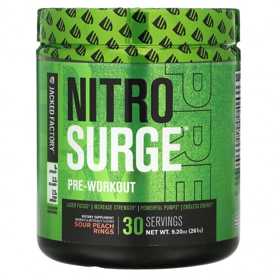 ���� ������ (Iherb) Jacked Factory, Nitro Surge, ����� �����������, � ������ ��������, 261 � (9,2 �����), ������ �� 5040 ���