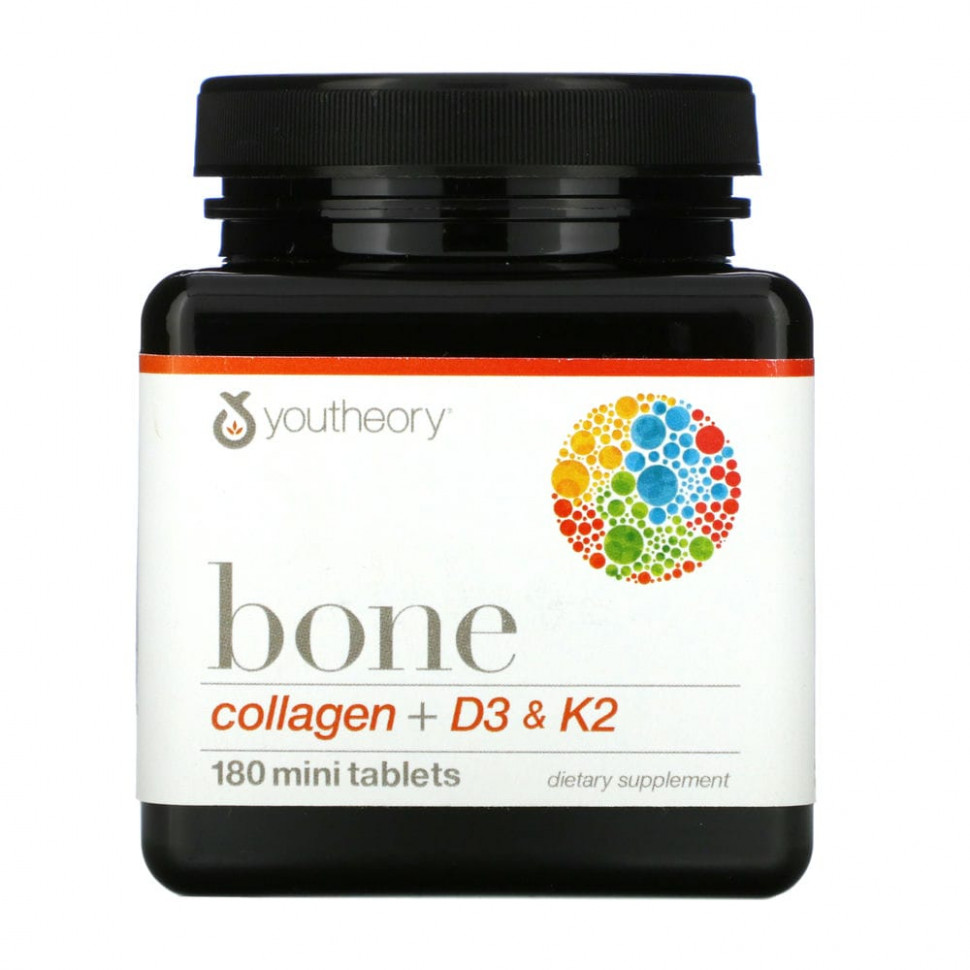 ���� ������ (Iherb) Youtheory, Bone, �������� + D3 � K2, 180 ����-��������, ������ �� 4150 ���