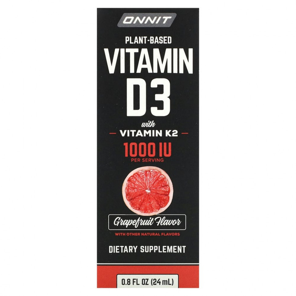 ���� ������ (Iherb) Onnit, ������� D3 �� ������������ ������ � ��������� K2, ���������, 1000 ��, 24 �� (0,8 ����. �����), ������ �� 4770 ���