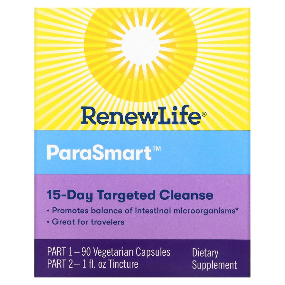 ���� ������ (Iherb) Renew Life, ������������ ��������, ParaSmart, ������������������ ��������, 15-������� ��������� �� 2 ������, ������ �� 6660 ���