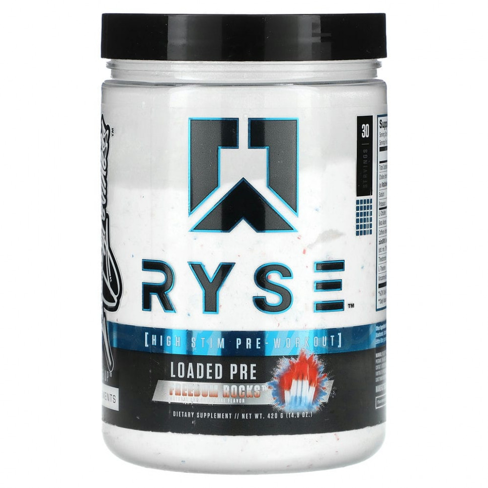   (Iherb) Ryse Supps, Loaded Pre, Freedom Rocks, 420  (14,8 )    -     , -, 