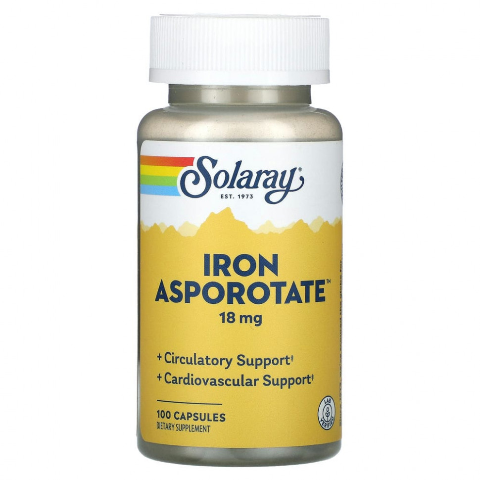   (Iherb) Solaray,  , 18 , 100     -     , -, 