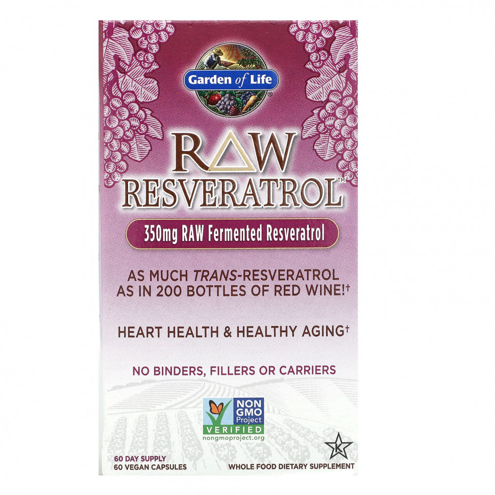   (Iherb) Garden of Life, RAW Resveratrol, 350 , 60      -     , -, 