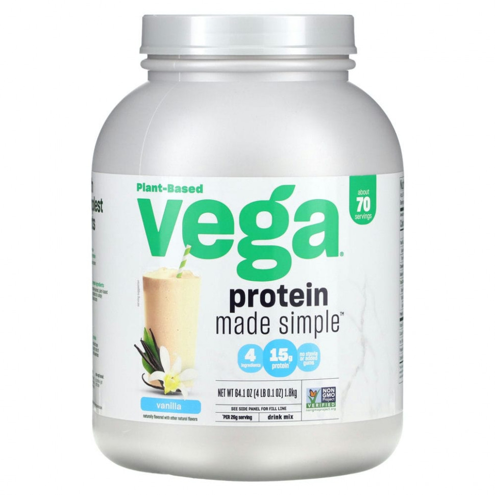   (Iherb) Vega, Plant-Based Protein Made Simple, , 4  (0,1 )    -     , -, 