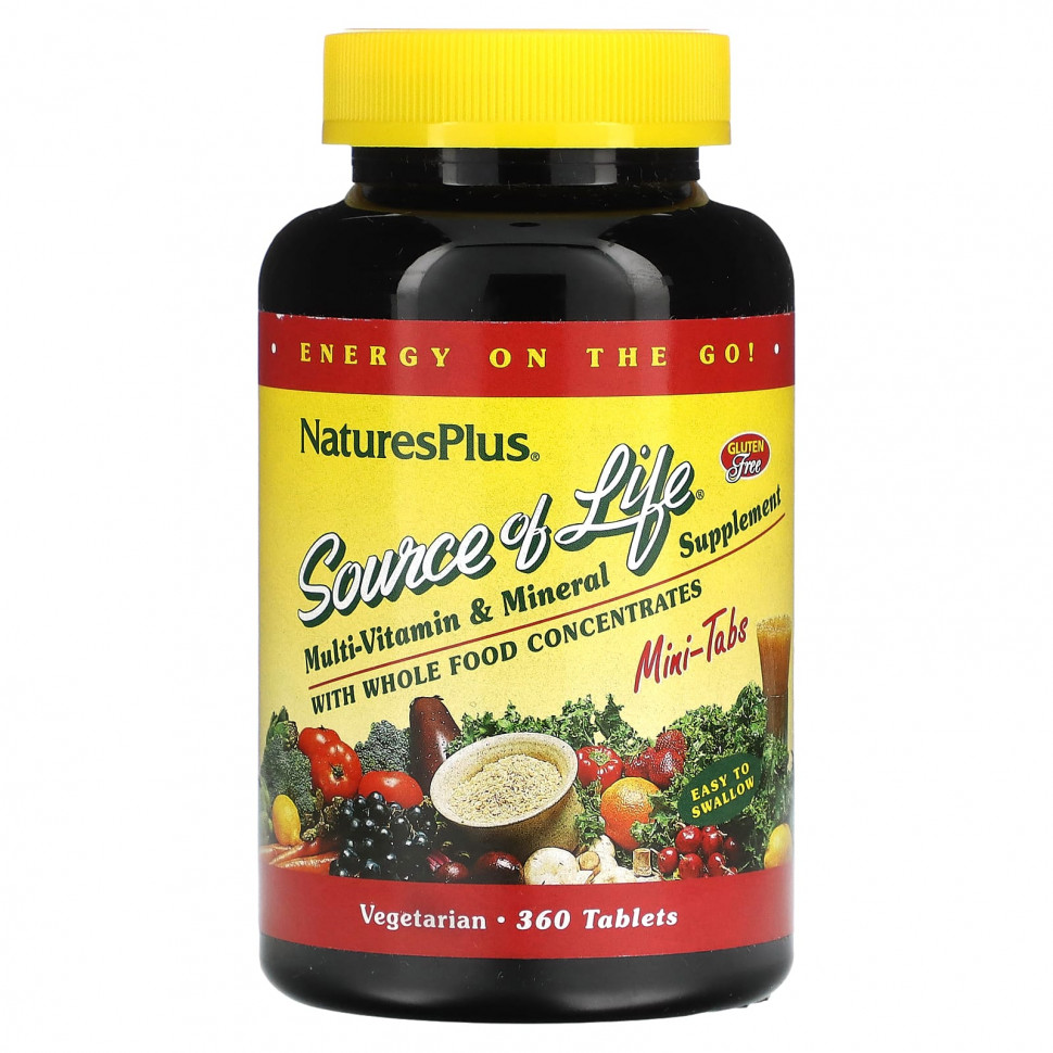 ���� ������ (Iherb) NaturesPlus, Source Of Life, ���������������� � ����������� �������, 360 ��������, ������ �� 10170 ���