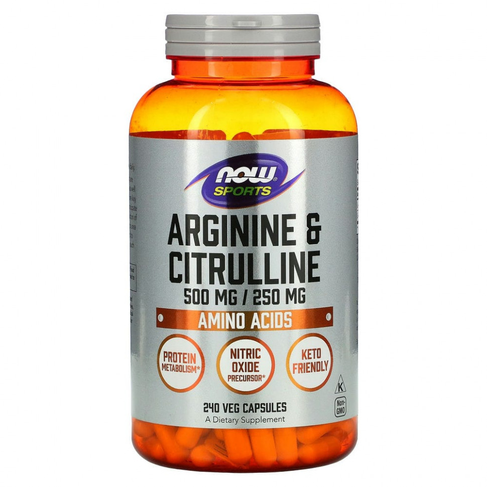 ���� ������ (Iherb) NOW Foods, Sports, ������� � ���������, 240 �������������� ������, ������ �� 4530 ���