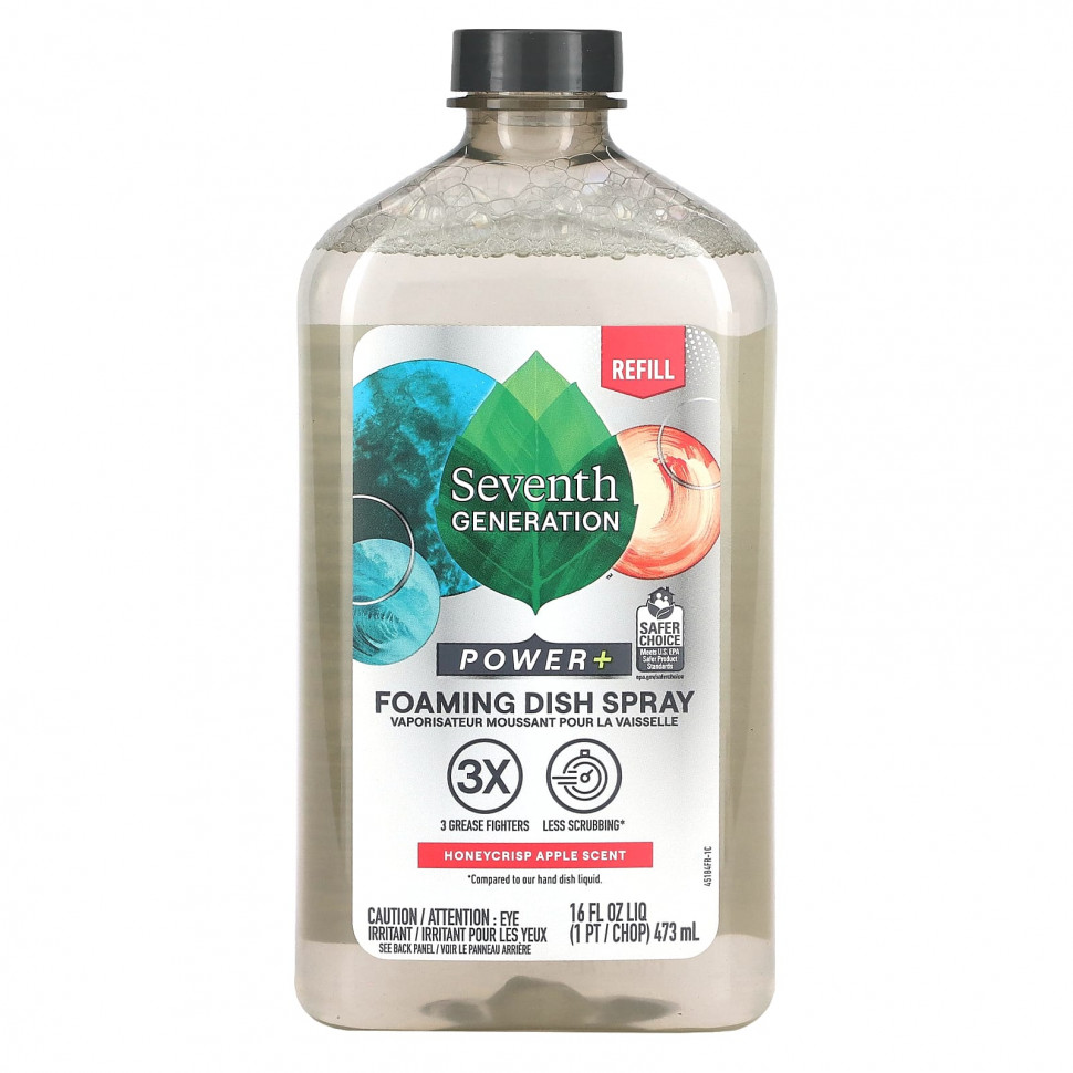   (Iherb) Seventh Generation, Power + Foaming Dish Spray, Refill,  , 473  (16 . )    -     , -, 