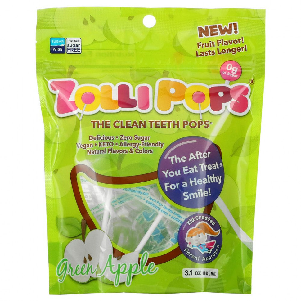   (Iherb) Zollipops, The Clean Teeth Pops,  , 3,1     -     , -, 