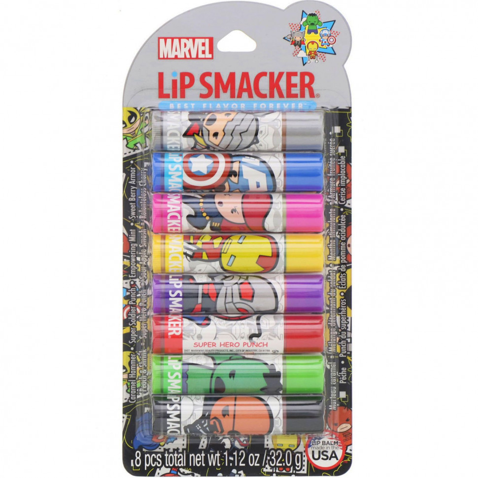   (Iherb) Lip Smacker, Marvel Avengers,    ,  , 8     -     , -, 