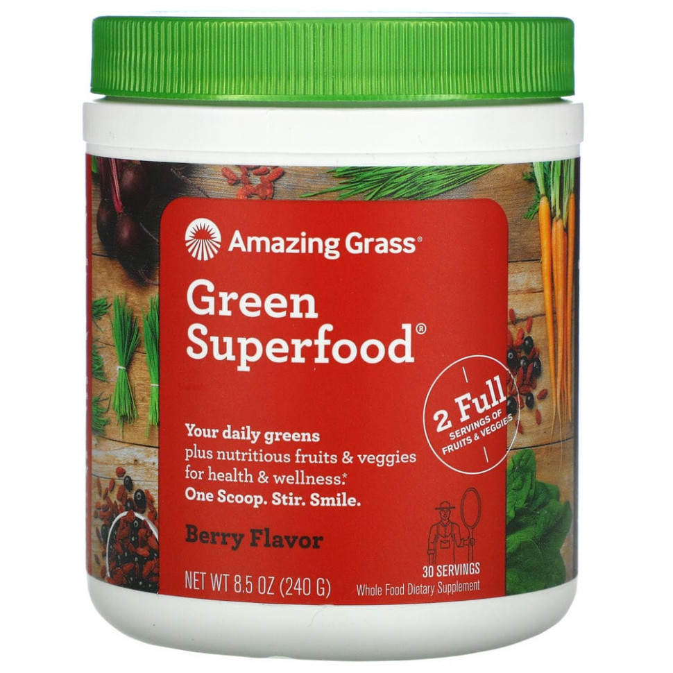   (Iherb) Amazing Grass, Green Superfood, , 240  (8,5 )    -     , -, 