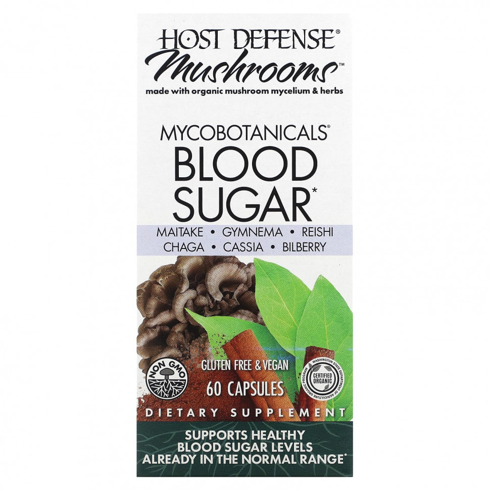   (Iherb) Fungi Perfecti Host Defense, Mushrooms, MycoBotanicals,   , 60     -     , -, 