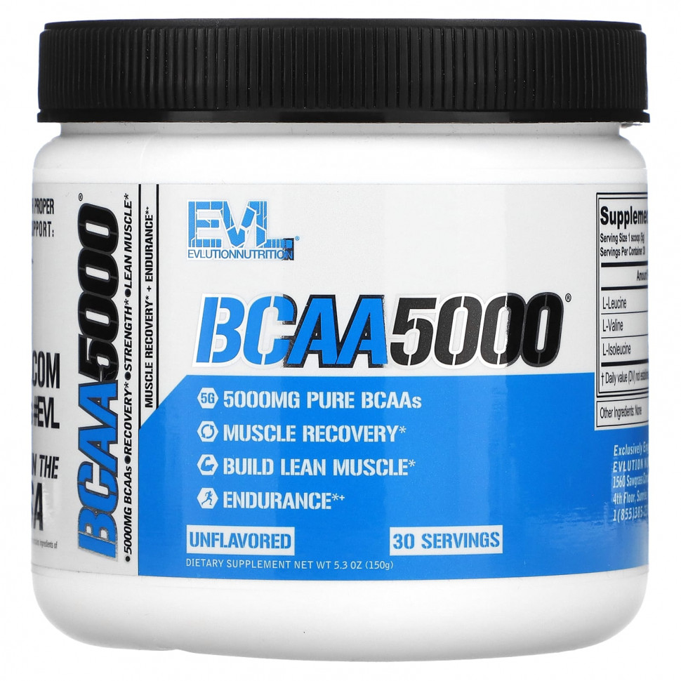   (Iherb) EVLution Nutrition, BCAA5000,  , 5000 , 150  (5,3 )    -     , -, 