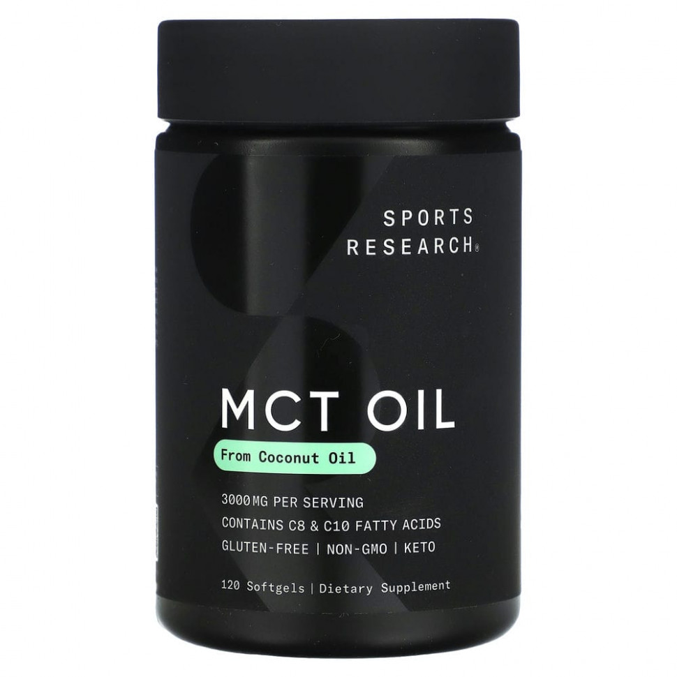 ���� ������ (Iherb) Sports Research, ����� MCT, 1000 ��, 120 ������, ������ �� 4160 ���