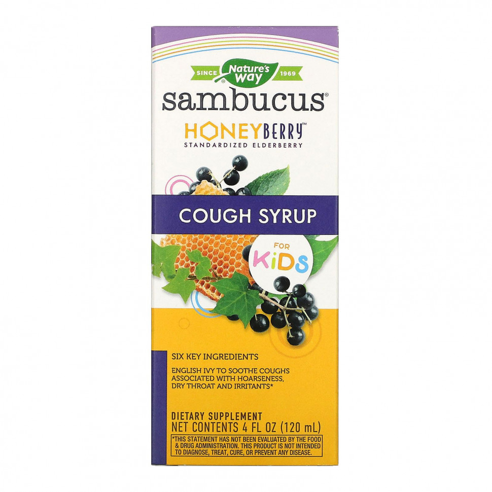 ���� ������ (Iherb) Nature's Way, Sambucus, ����� �� ����� � �������, 120 �� (4 ����. �����), ������ �� 3780 ���