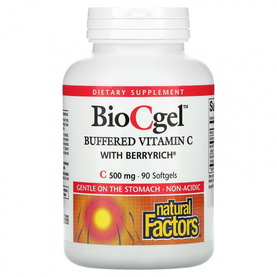 ���� ������ (Iherb) Natural Factors, BioCgel, �������������� ������� C � BerryRich, 500 ��, 90 ������ ��������, ������ �� 2310 ���