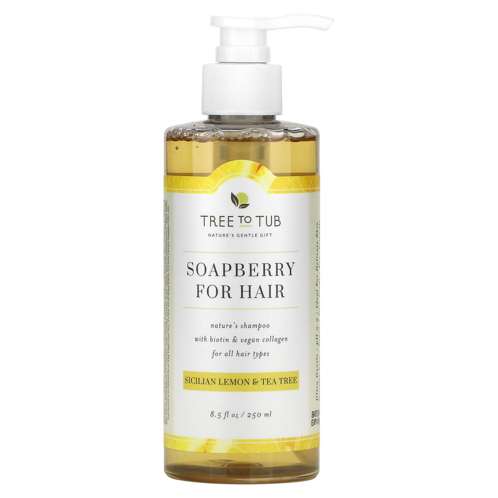   (Iherb) Tree To Tub, Soapberry For Hair Shampoo,    ,     , 250  (8,5 . ),   4140 