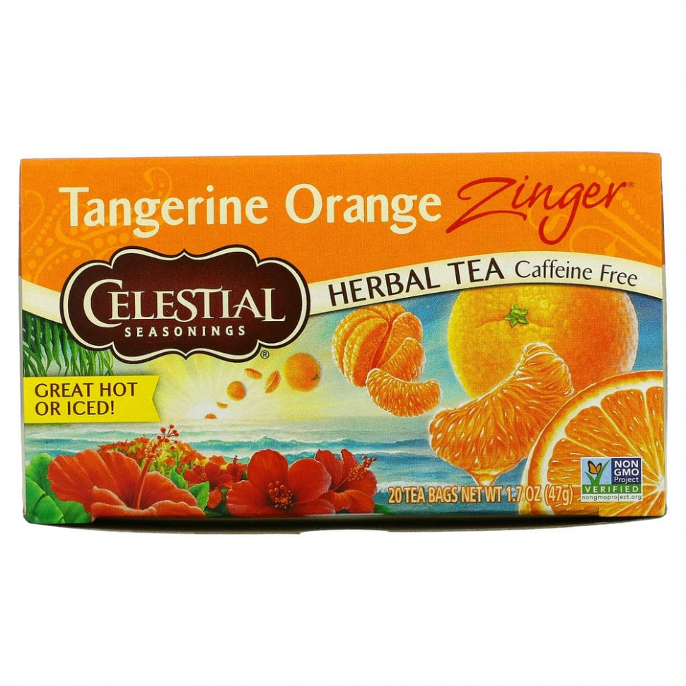 ���� ������ (Iherb) Celestial Seasonings, �������� ��� ��� ������� Zinger, �����������-������������ �����, 20 ������ ���������, 1,7 ����� (47 �), ������ �� 1000 ���