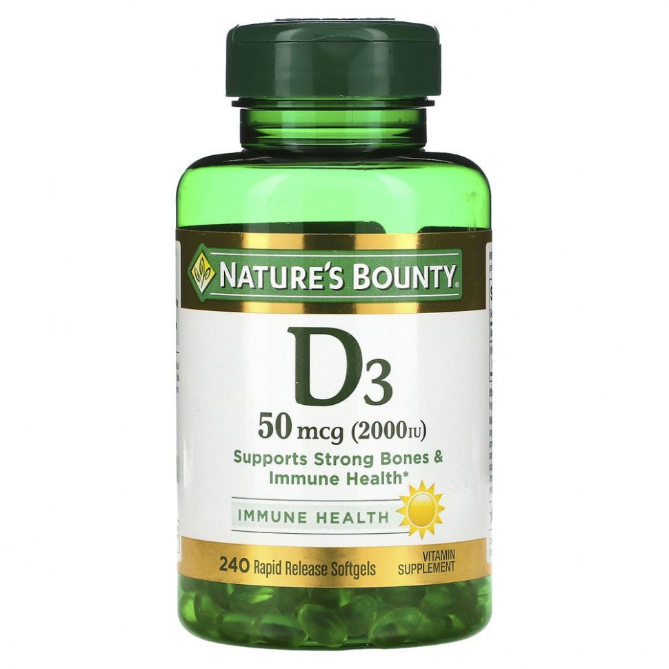   (Iherb) Nature's Bounty,  D3,   , 50  (2000 ), 240       -     , -, 