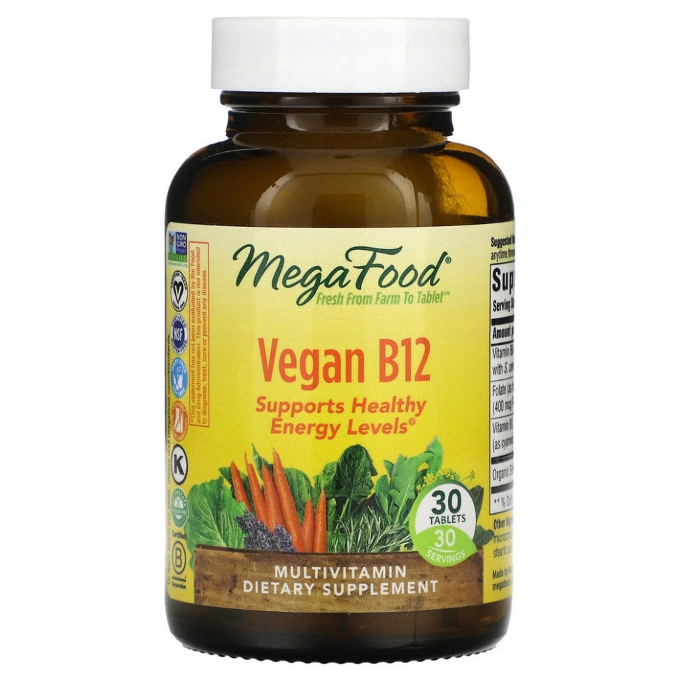���� ������ (Iherb) MegaFood, ��������� ������� B12, 30 ��������, ������ �� 3020 ���