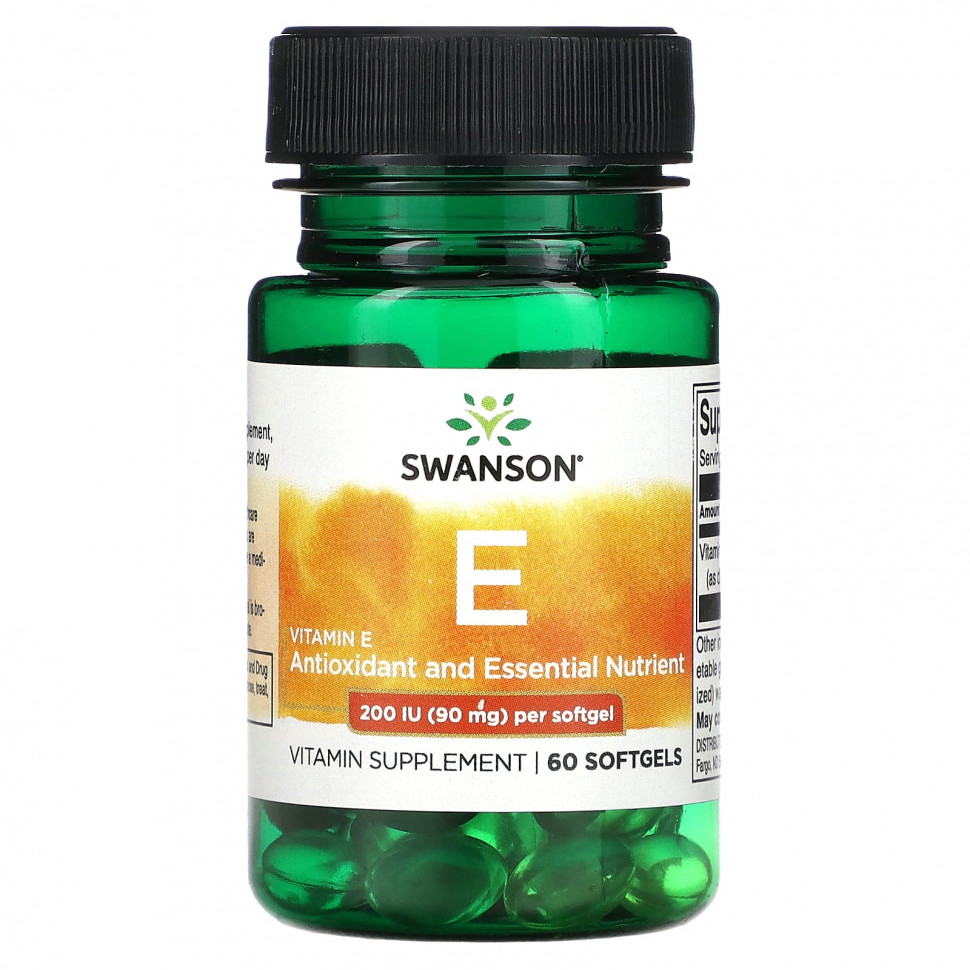   (Iherb) Swanson,  E, 90  (200 ), 60      -     , -, 