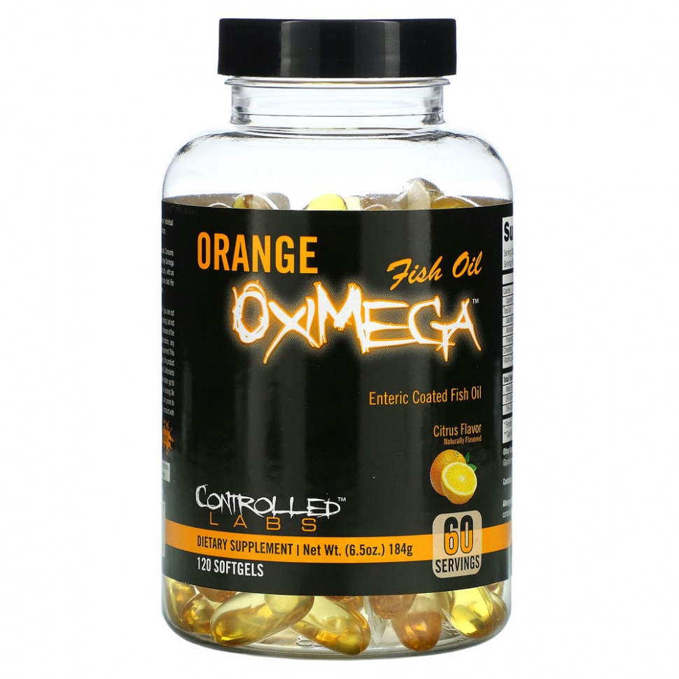 ���� ������ (Iherb) Controlled Labs, Orange OxiMega, ����� ���, � ���������� ������, 120 ������, ������ �� 5060 ���