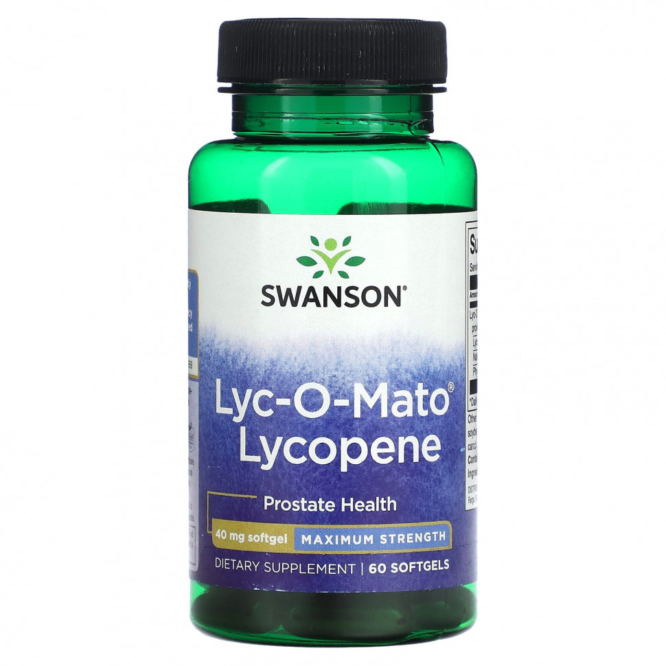 ���� ������ (Iherb) Swanson, Lyc-O-Mato, �������, ������������ �������������, 40 ��, 60 ������ ��������, ������ �� 7740 ���