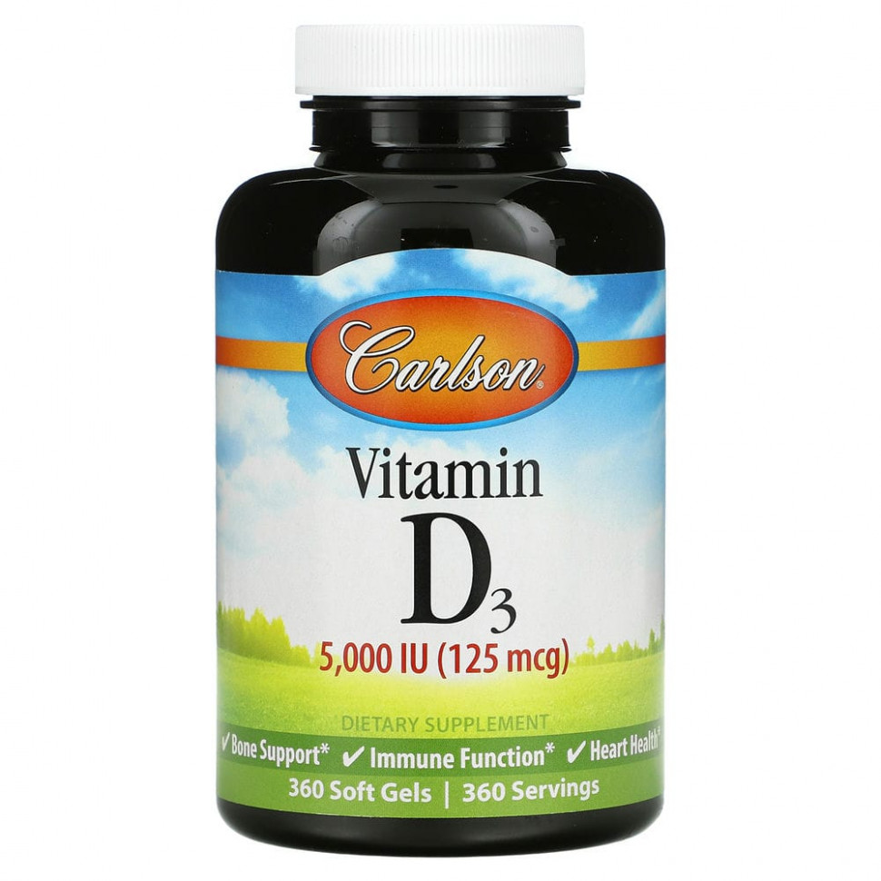   (Iherb) Carlson Labs,  D3, 125  (5000 ), 360       -     , -, 