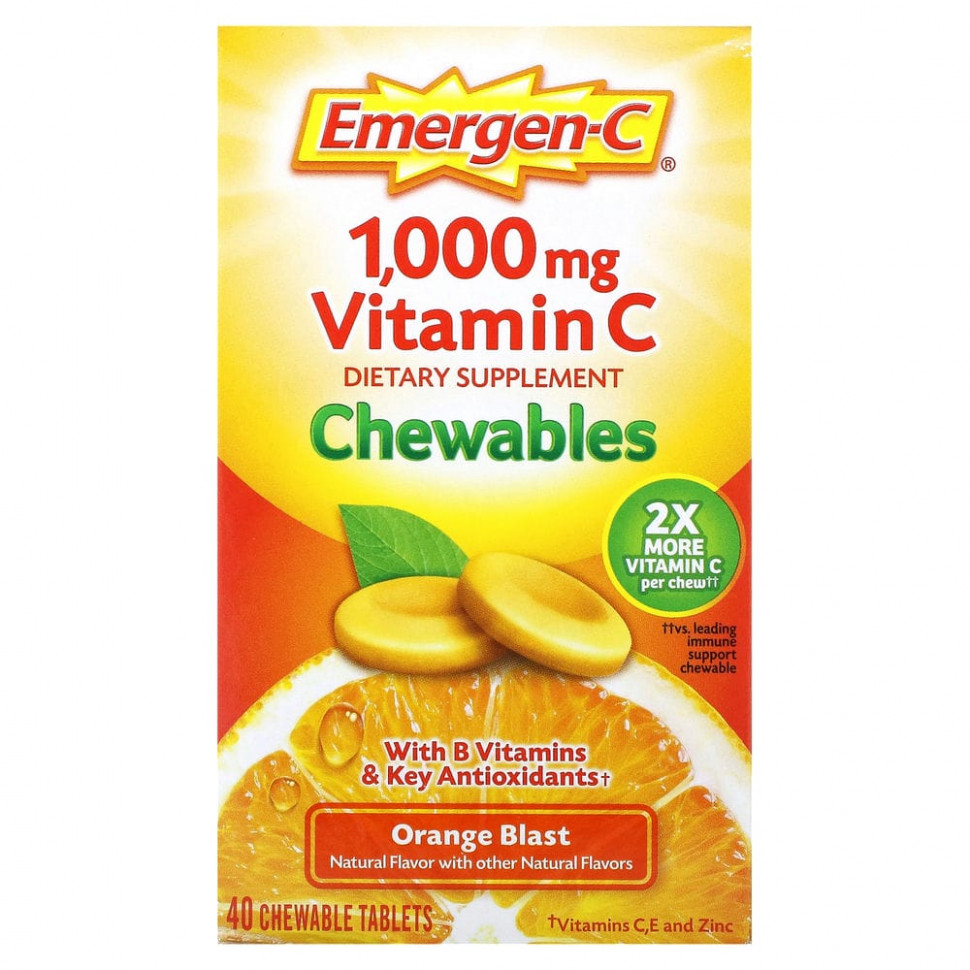 ���� ������ (Iherb) Emergen-C, ����������� �������� � ��������� C, ������������ ���, 500 ��, 40 ����������� ��������, ������ �� 3500 ���