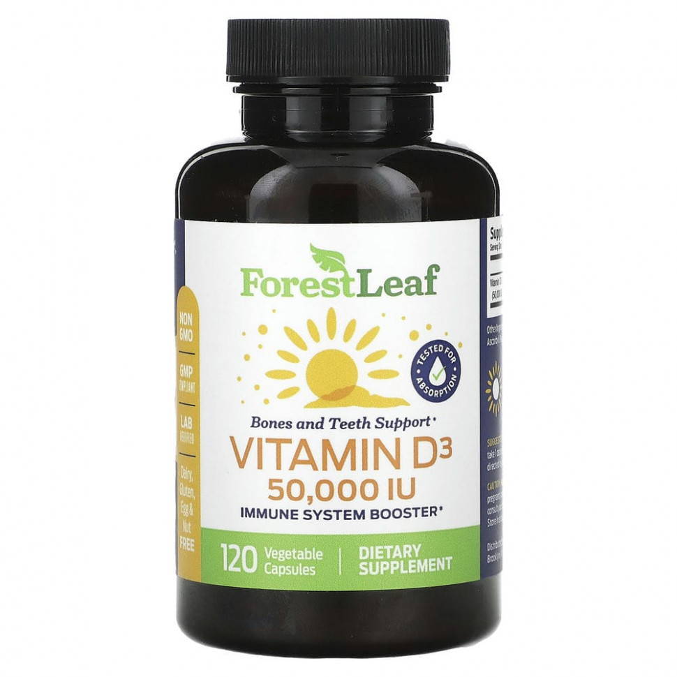   (Iherb) Forest Leaf,  D3, 50 000 , 120      -     , -, 