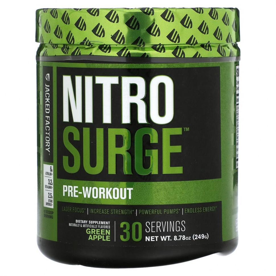 ���� ������ (Iherb) Jacked Factory, Nitro Surge, ����� �����������, ������� ������, 249 � (8,78 �����), ������ �� 5030 ���