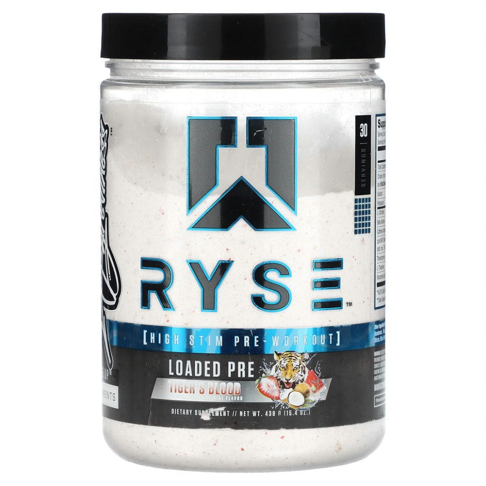 ���� ������ (Iherb) Ryse Supps, Loaded Pre, ����� �����, 438 � (15,4 �����), ������ �� 6710 ���