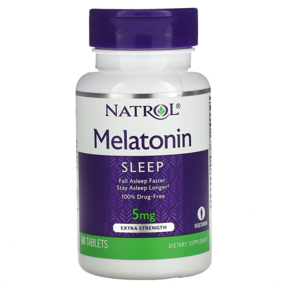 ���� ������ (Iherb) Natrol, ���������, � ���������� ����� ��������, 5 ��, 60 ��������, ������ �� 1860 ���