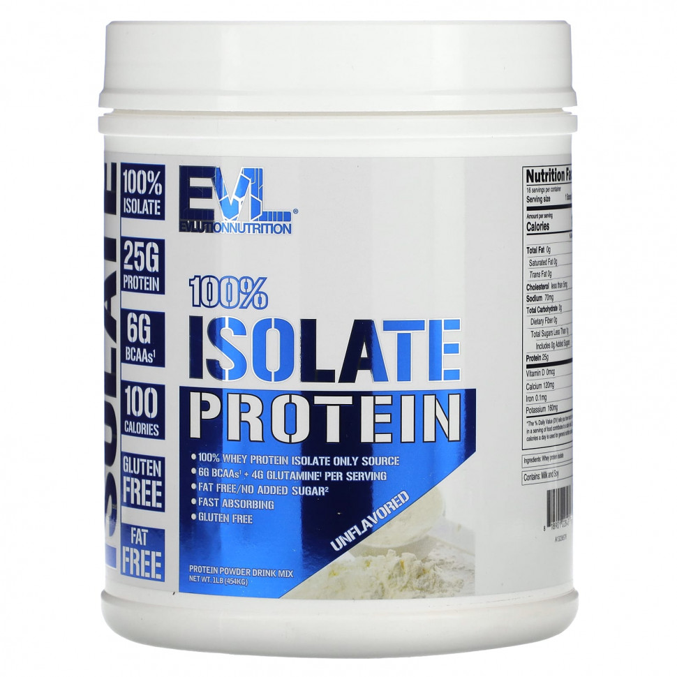���� ������ (Iherb) EVLution Nutrition, 100% ������ ��������, ��� �������, 454 � (1 ����), ������ �� 3820 ���