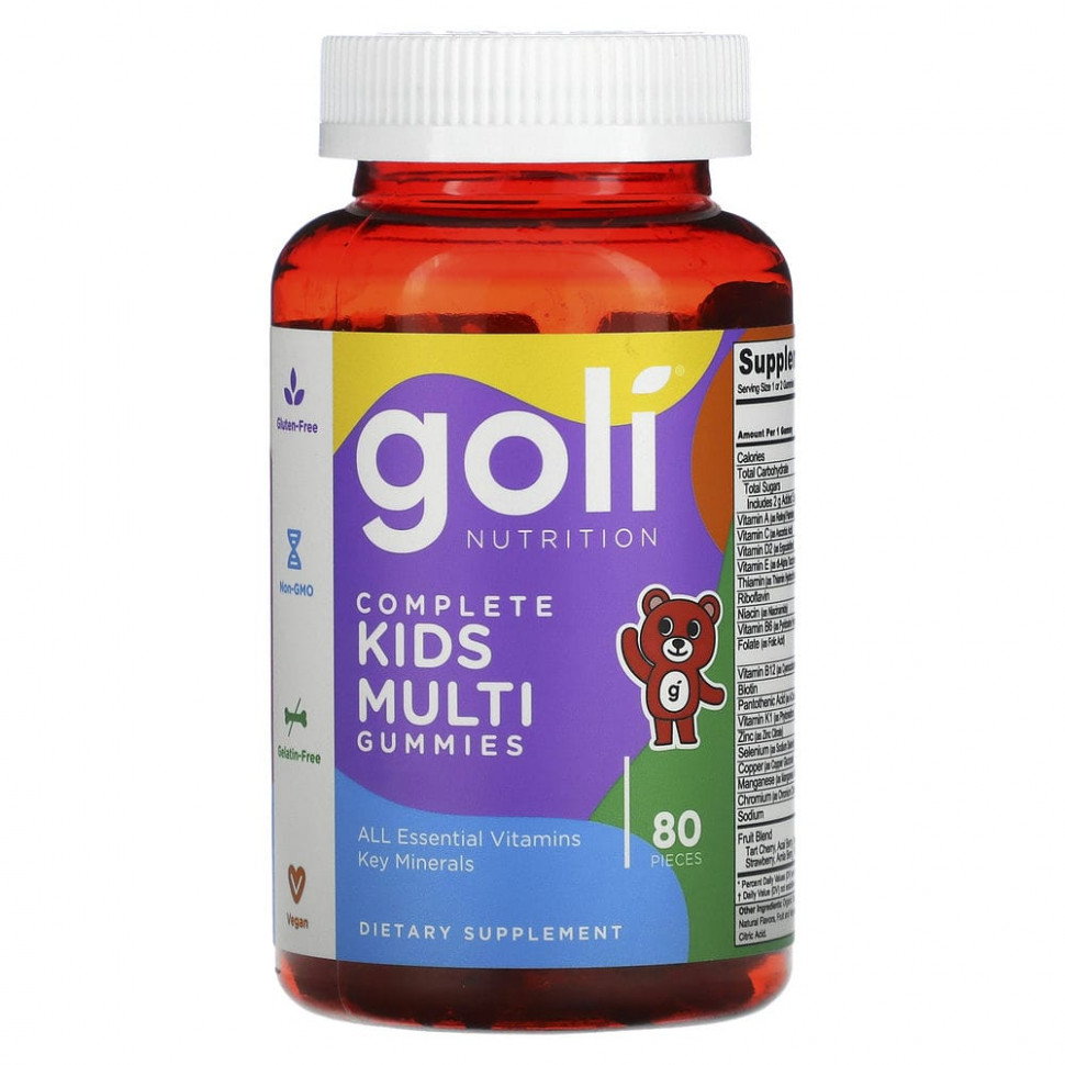 ���� ������ (Iherb) Goli Nutrition, Complete Kids Multi, 80 Pieces, ������ �� 3430 ���