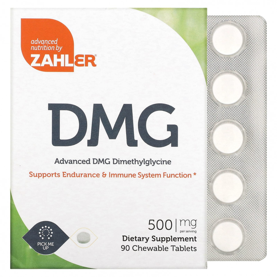 ���� ������ (Iherb) Zahler, Advanced DMG, Dimethylglycine, 500 mg, 90 Chewable Tablets, ������ �� 7470 ���