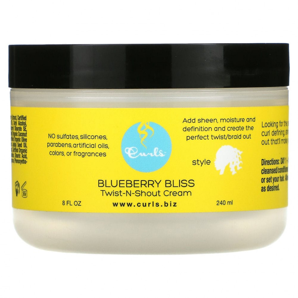���� ������ (Iherb) Curls, Blueberry Bliss, ���� Twist-N-Shout, 240 �� (8 ����. �����), ������ �� 3130 ���