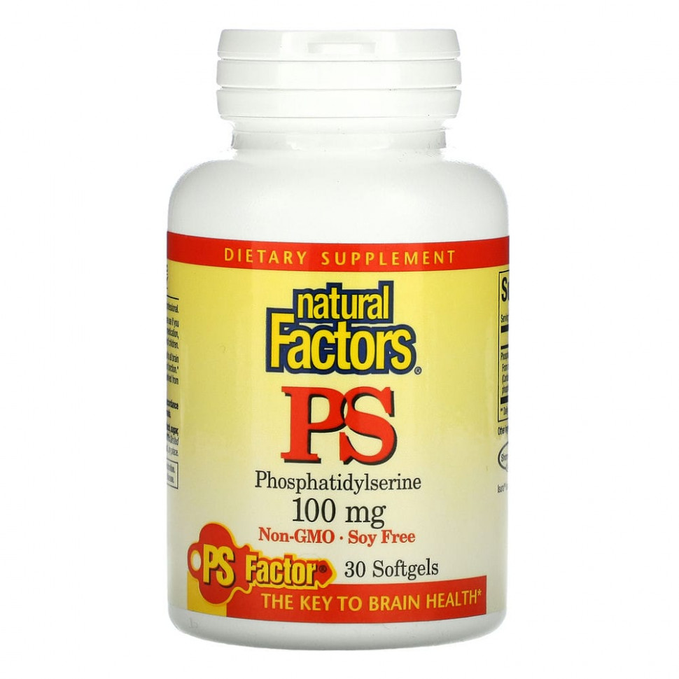 ���� ������ (Iherb) Natural Factors, PS, ���������������, 100 ��, 30 ������ ��������, ������ �� 2480 ���