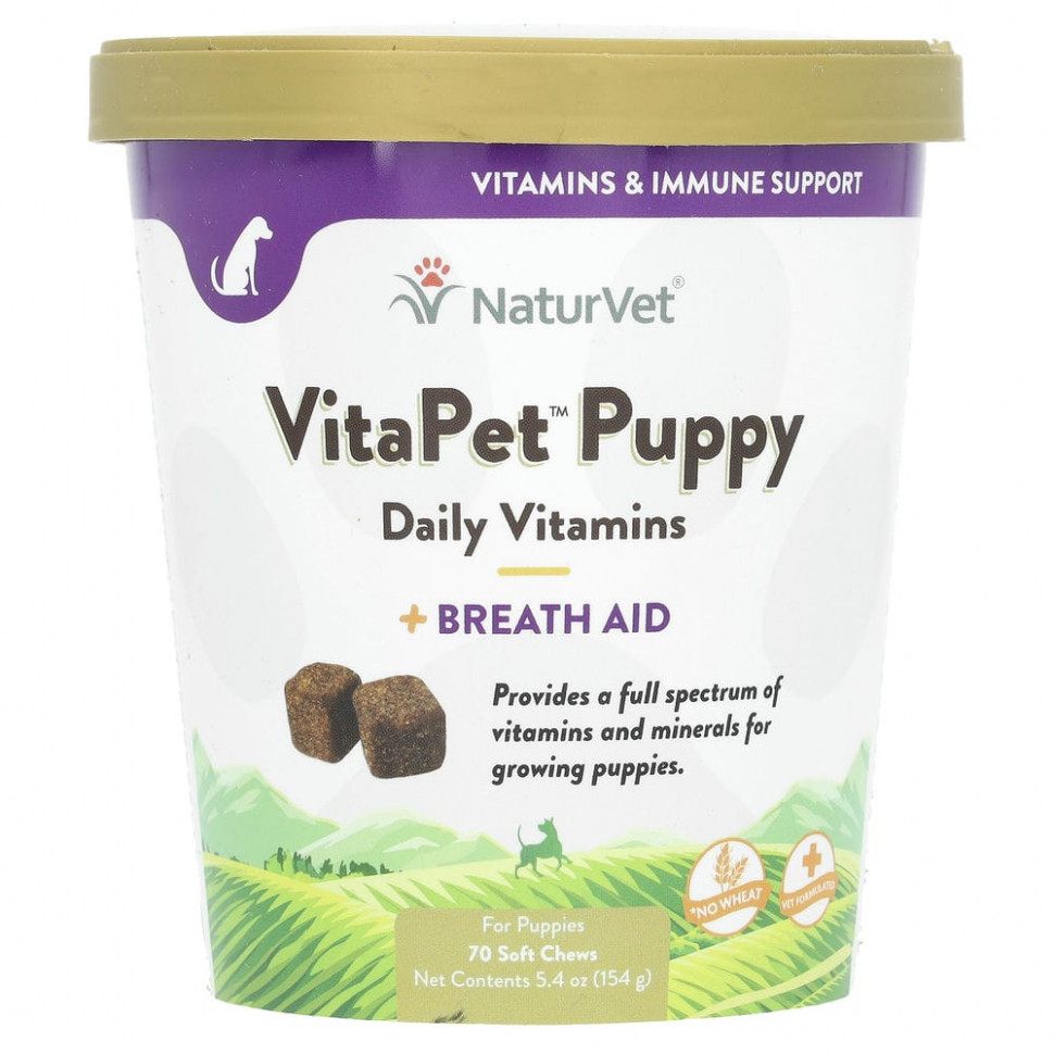 ���� ������ (Iherb) NaturVet, VitaPet Puppy, ���������� �������� � ������ ��� �������, ��� ������, 70 ����������� ��������, 154 � (5,4 �����), ������ �� 1870 ���