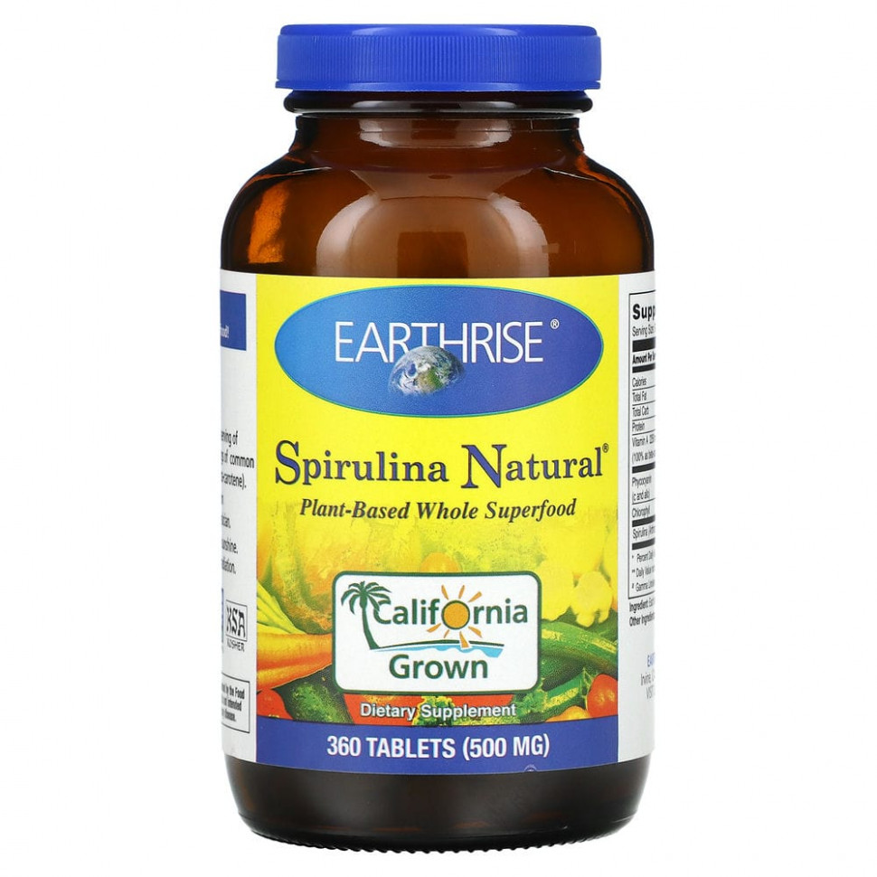 ���� ������ (Iherb) Earthrise, Spirulina Natural, ������� �� ����������, 500 ��, 360 ��������, ������ �� 5900 ���