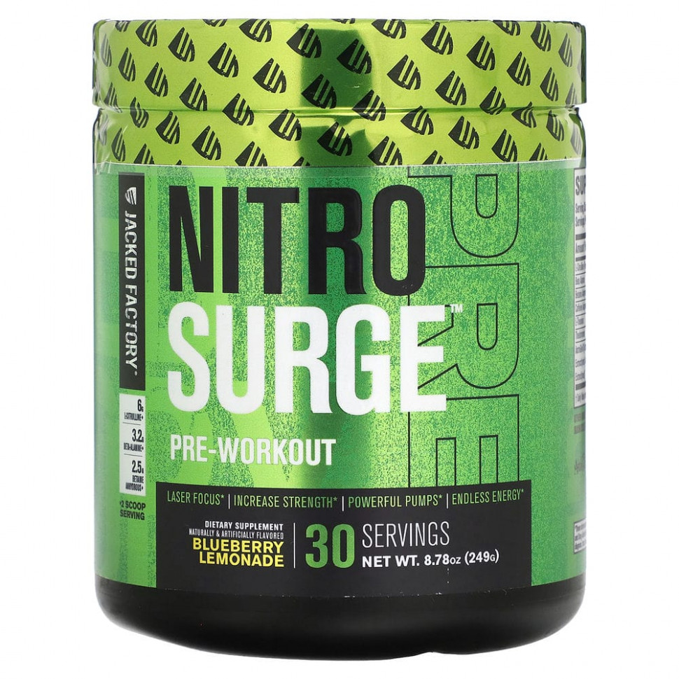 ���� ������ (Iherb) Jacked Factory, Nitro Surge, ����������������� ��������, �� ������ �������� �� ��������, 249 � (8,78 �����), ������ �� 6030 ���