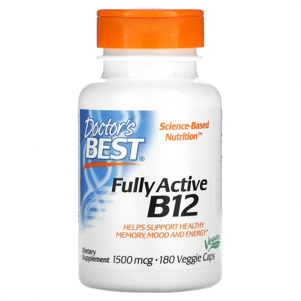 ���� ������ (Iherb) Doctor's Best, �������� ������� B12, 1500 ���, 180 �������������� ������, ������ �� 2870 ���