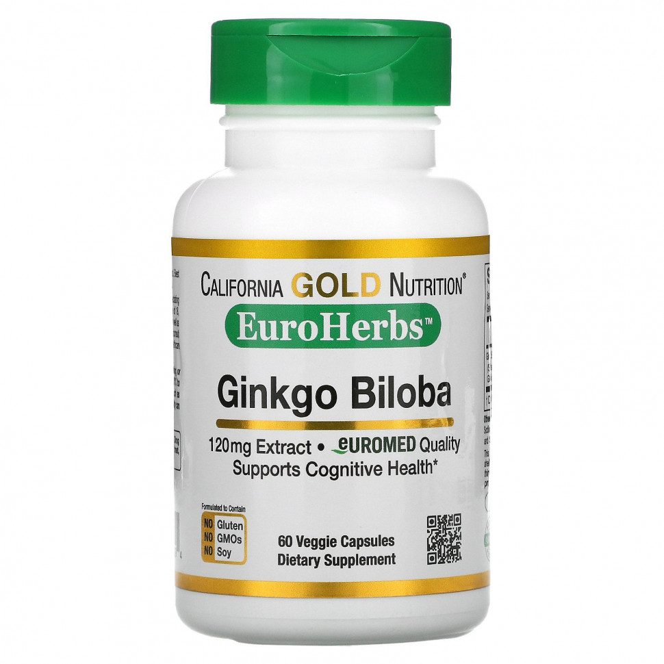 ���� ������ (Iherb) California Gold Nutrition, EuroHerbs, �������� ������ ������, ����������� ��������, 120 ��, 60 ������������ ������, ������ �� 1950 ���